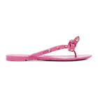 Valentino Pink Valentino Garavani Rockstud Jelly Bow Sandals