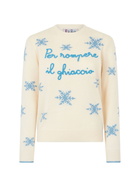 MC2 Saint Barth Woman Crewneck Sweater With Per Rompere Il Ghiaccio Embroidery