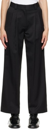 Nothing Written Black Frame Wool Trousers