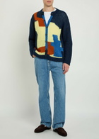 Bode Chapeau Colour-blocked Brushed Alpaca-blend Cardigan Multicoloured 1