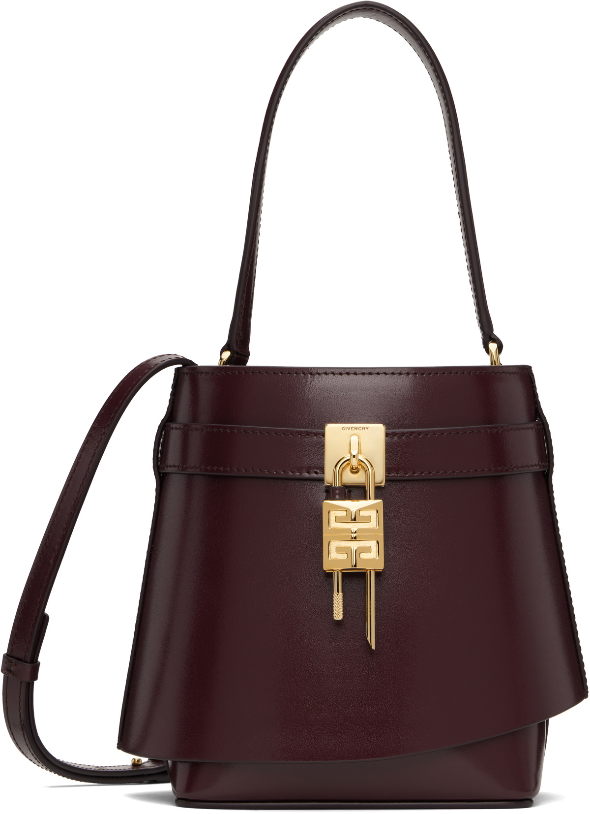 Givenchy Burgundy Shark Lock Bucket Bag Givenchy