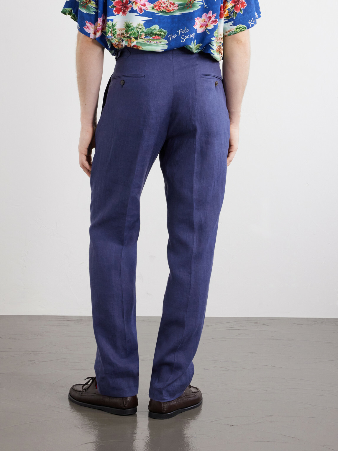 Polo Ralph Lauren - Straight-Leg Pleated Linen Suit Trousers - Blue