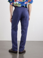 Polo Ralph Lauren - Straight-Leg Pleated Linen Suit Trousers - Blue