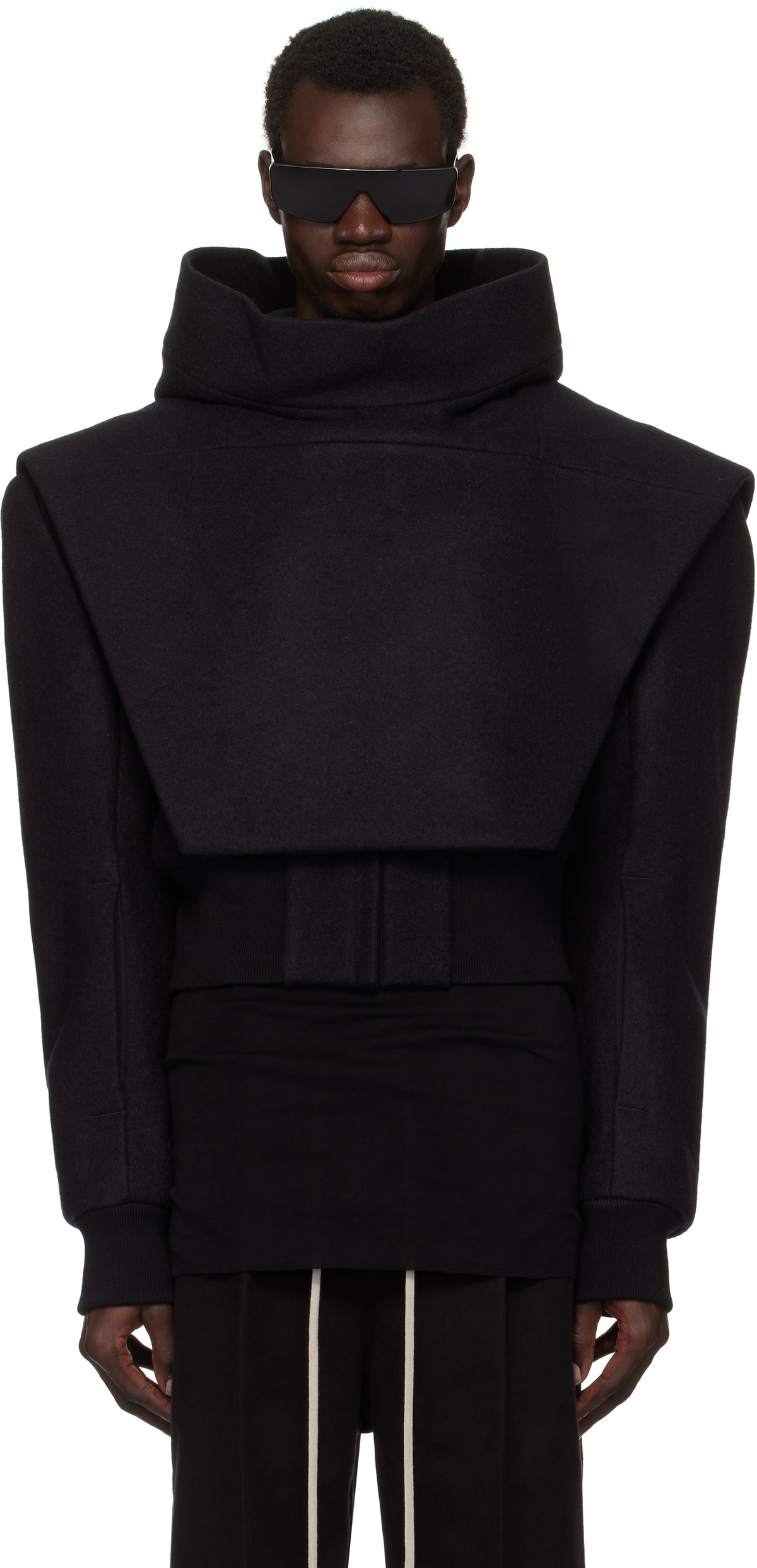 Rick Owens Black Porterville Tatlin Flight Bomber Jacket Rick Owens