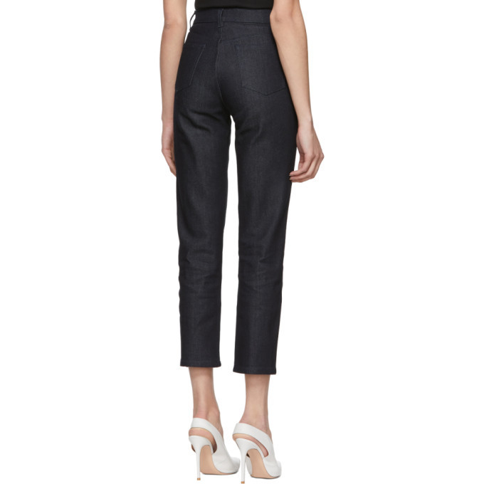 A-Plan-Application Indigo Straight Cropped Jeans
