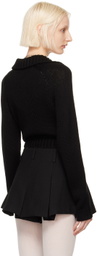 Yuhan Wang Black Rose Intarsia Cardigan