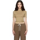 Fear of God ESSENTIALS Khaki Shrunken Baseball T-shirt
