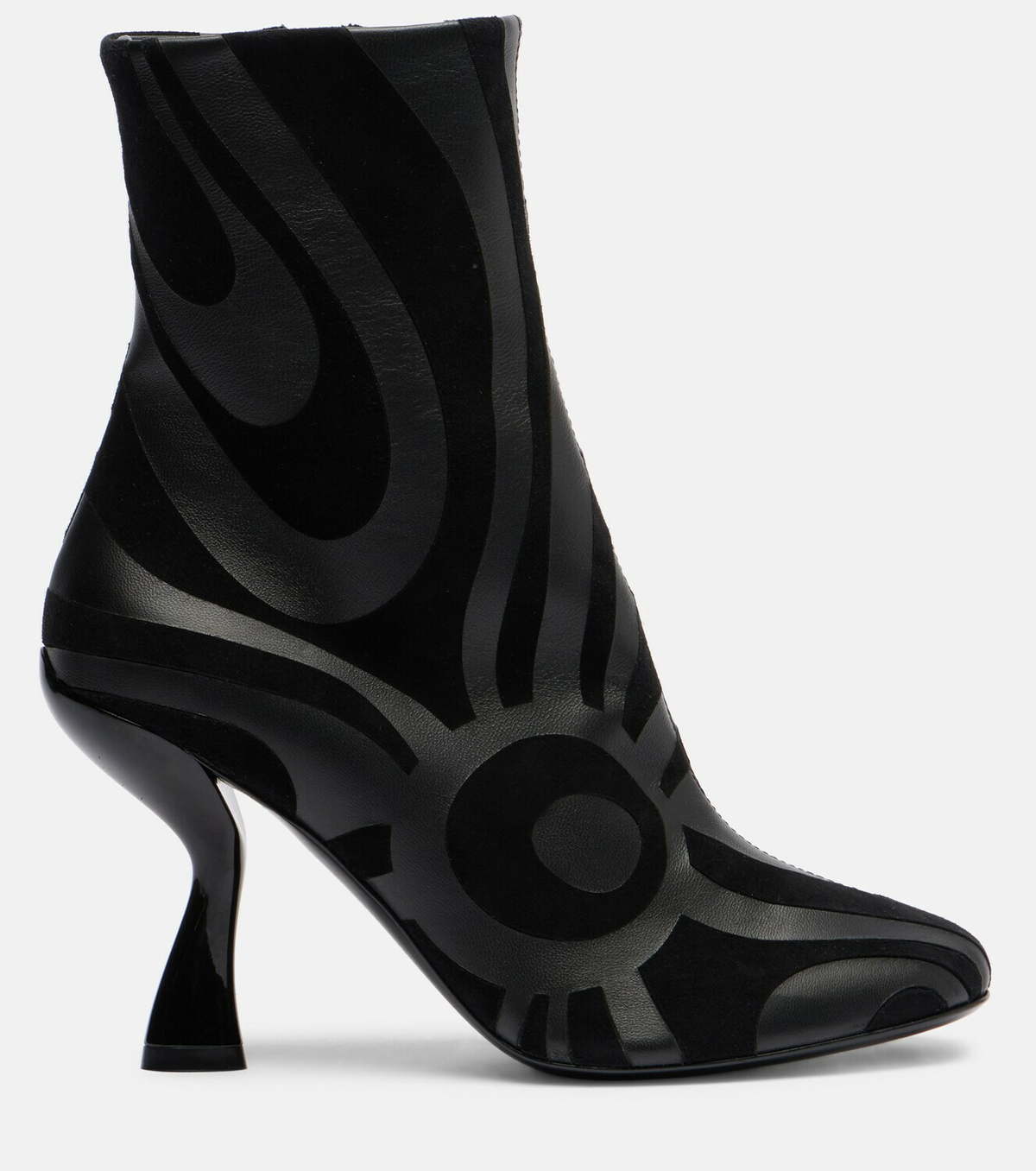Pucci Marmo suede and leather ankle boots