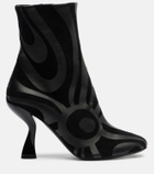 Pucci Marmo suede and leather ankle boots