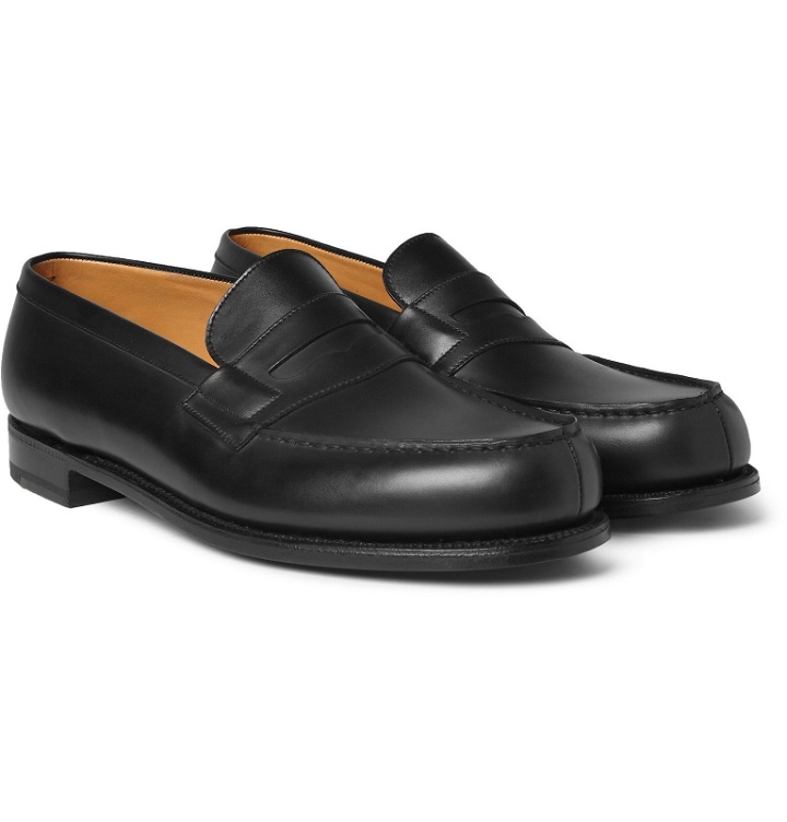 Photo: J.M. Weston - 180 The Moccasin Leather Penny Loafers - Black