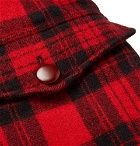 Aspesi - Checked Wool-Fleece Blouson Jacket - Red