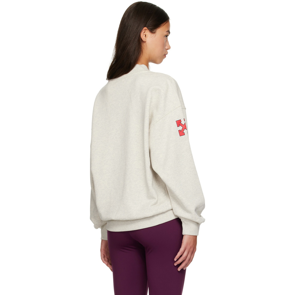 Off-White Gray 'Off' College Sweatshirt