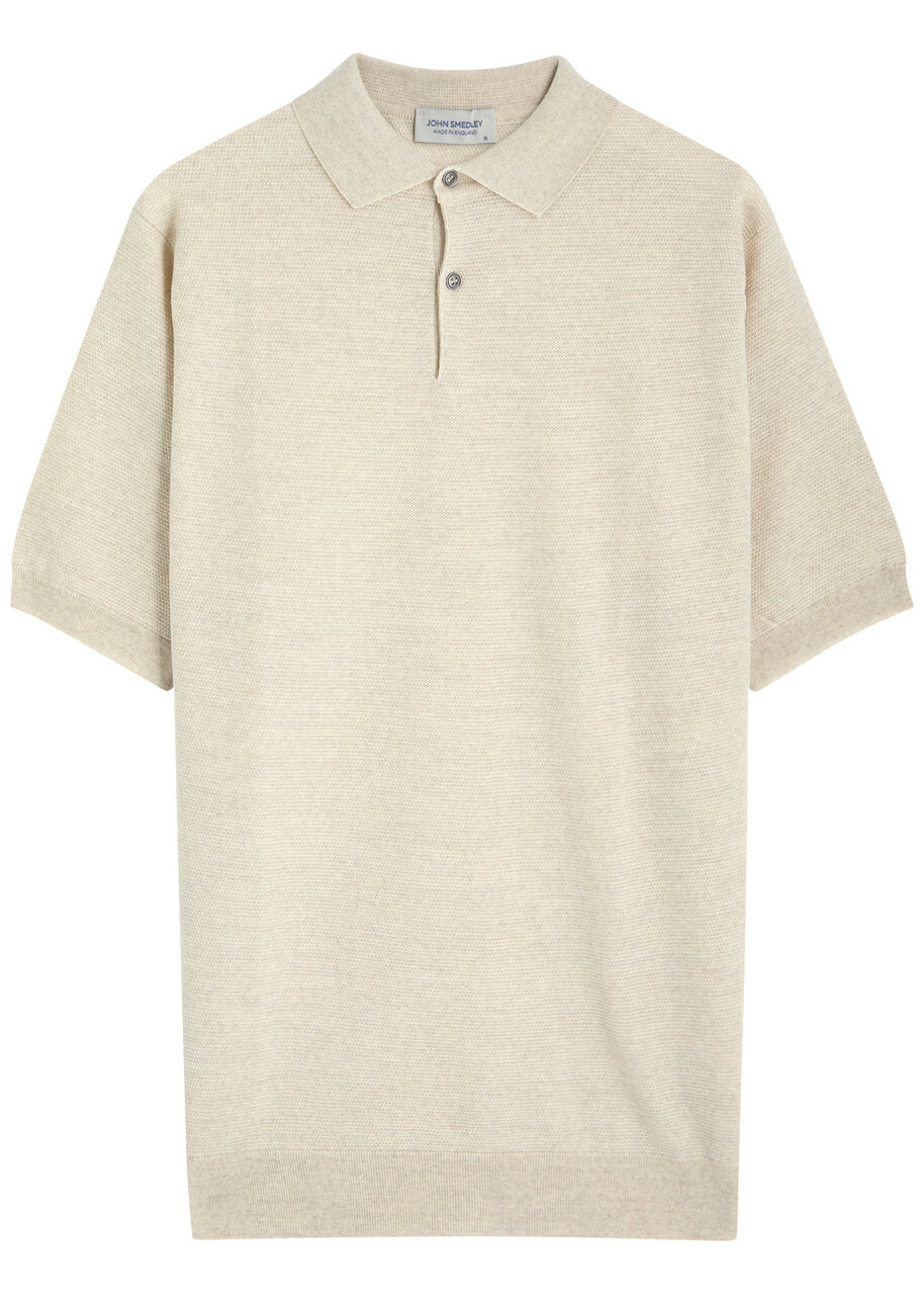 JONH SMEDLEY 英国製 Cotton Kanoko Knit Polo Men's Knitted Polo Shirts | Merino & Sea Island Cotton