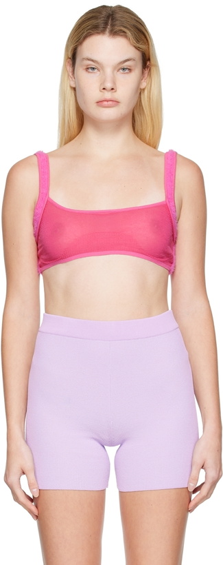 Photo: Jacquemus Pink Le Papier 'Le Bandeau Ascosu' Bra