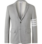 Thom Browne - Striped Melangé Cotton Blazer - Gray