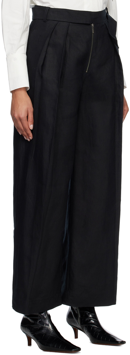 Subtle Le Nguyen Black Pleated Trousers