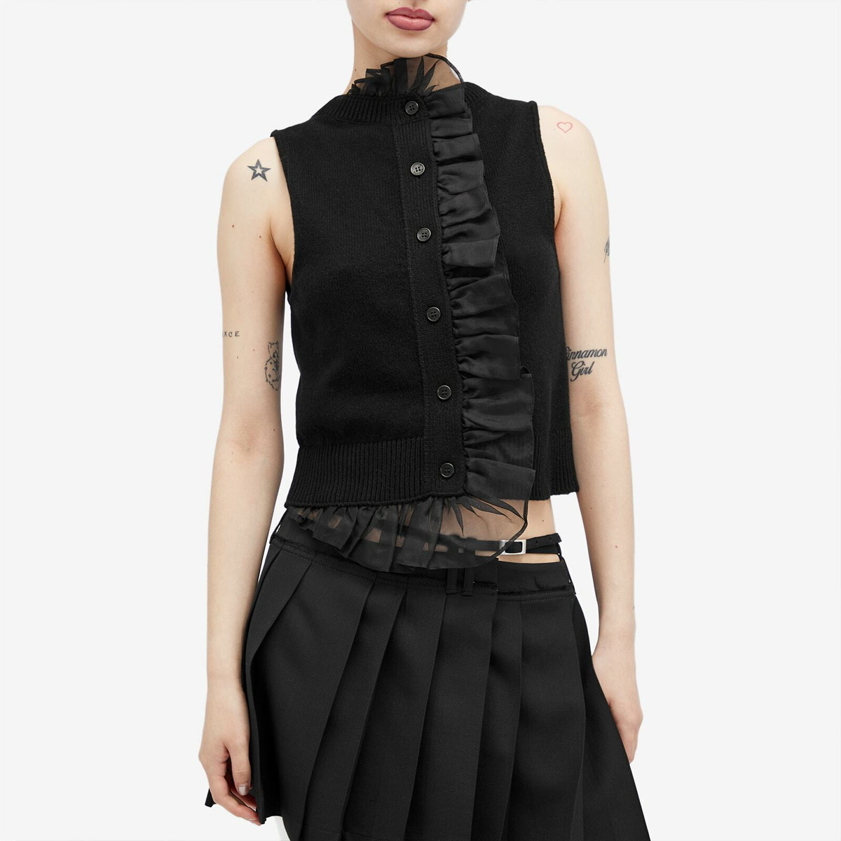 Cecilie Tailored Vest Black main image 1