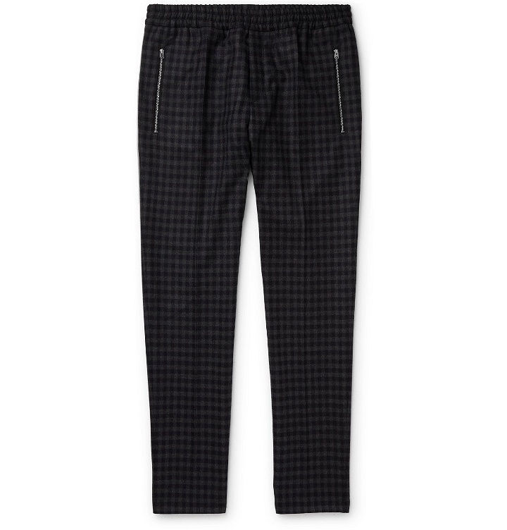 Photo: Stella McCartney - Piet Slim-Fit Tapered Checked Wool Trousers - Gray