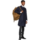 Harris Wharf London Blue Pressed Wool Mac Overcoat