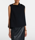 Vince Draped asymmetric crêpe top
