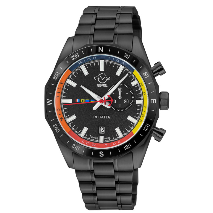 Photo: GV2 by Gevril Regatta Black Dial Mens Watch 42704B