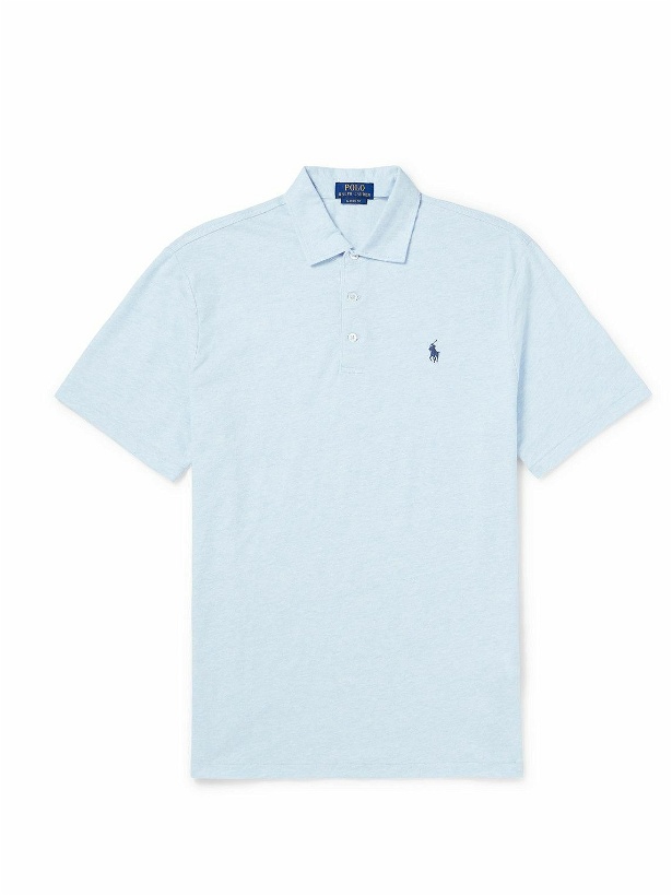 Photo: Polo Ralph Lauren - Logo-Embroidered Cotton Polo Shirt - Blue