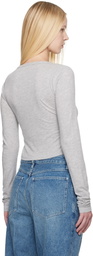 ÉTERNE Gray Long Sleeve Baby T-shirt
