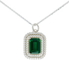 Hatton Labs Silver & Green Emerald Necklace