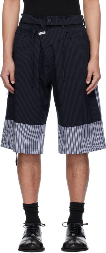 Photo: Ottolinger Navy Baggy Cargo Shorts