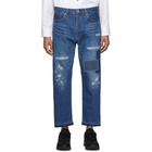 Junya Watanabe Indigo Garment-Treated Patch Jeans