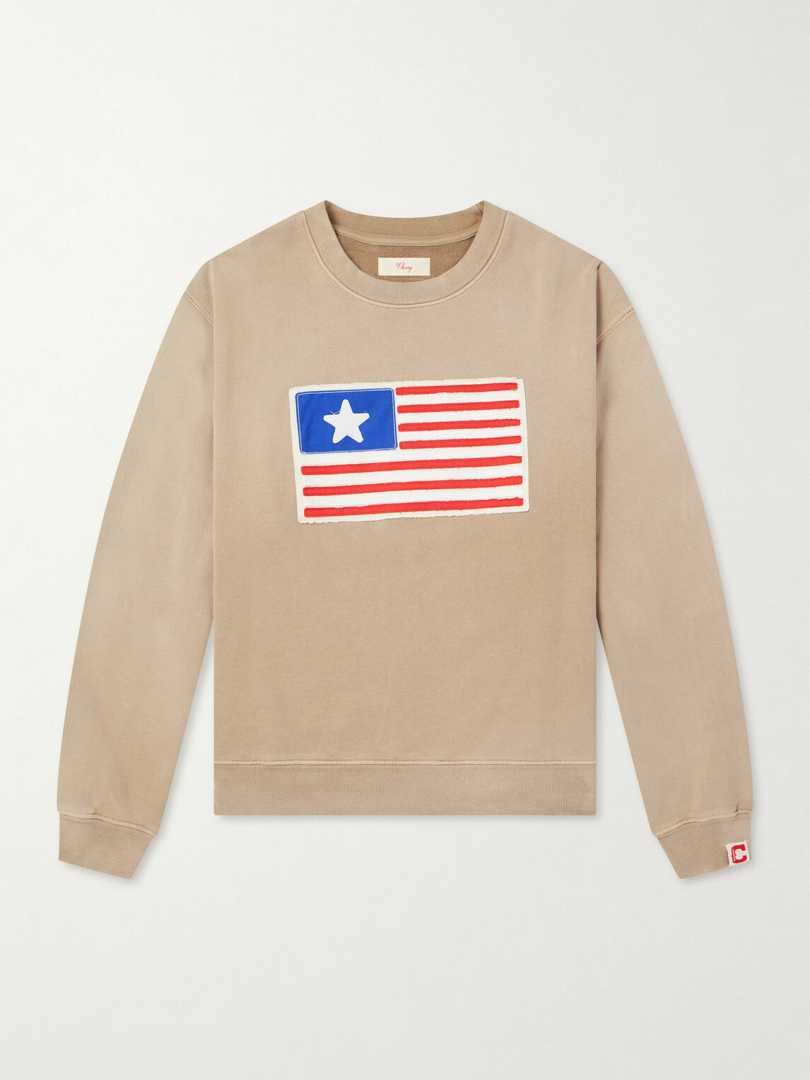 Cherry Los Angeles - Embroidered Cotton-Jersey Sweater - Brown