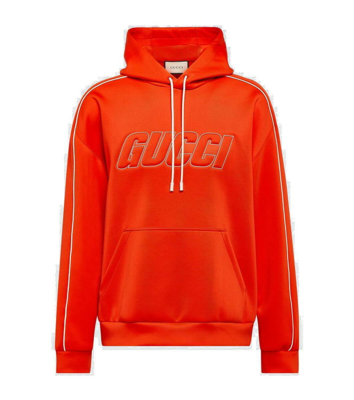 Photo: Gucci Logo neoprene hoodie