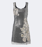 Là Fuori Shell sequined chainmail minidress