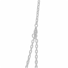 Gucci Men's Jewellery Tag Charm Necklace in Silver