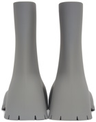 Balenciaga Grey Rubber Trooper Boots