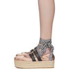 Miu Miu Pink Double Bands Platform Espadrilles