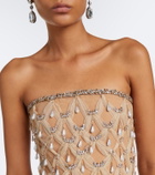 Là Fuori Barely There embellished minidress