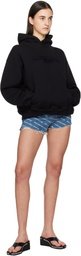 Alexander Wang Black Oversize Logo Hoodie
