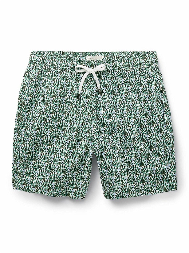 Photo: Onia - Charles Slim-Fit Long-Length Printed Swim Shorts - Green