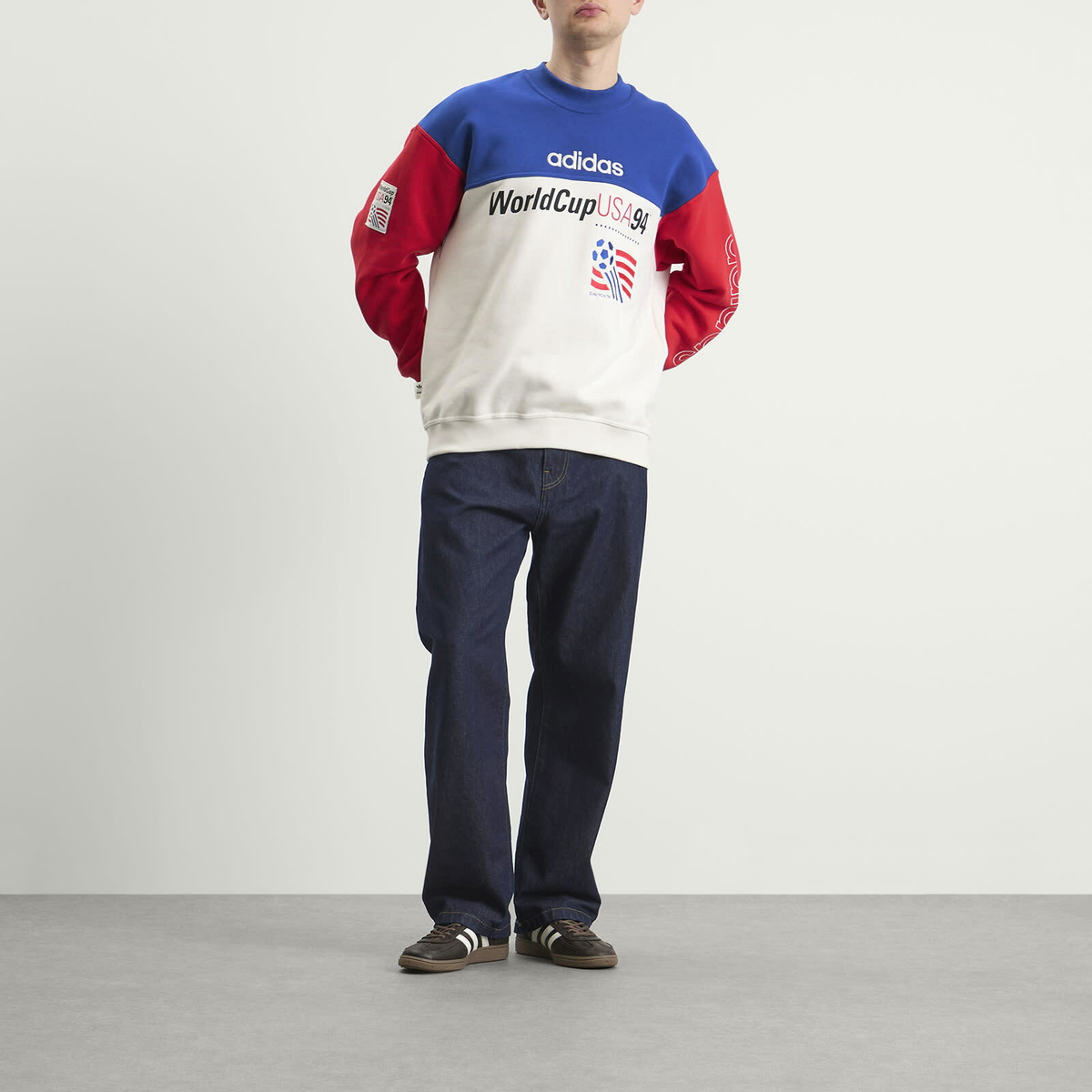 Adidas Men's Graphic Sweatshirt in Team Royal Blue/Cloud White