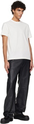 Burberry White Check Label Cotton T-shirt
