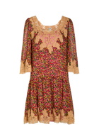 Bode Confetti Floral Silk Mini Dress Multicoloured 1