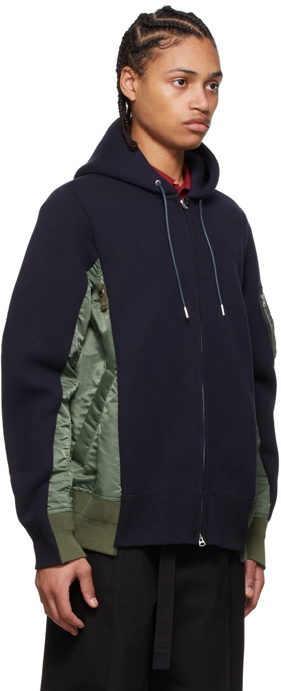 sacai Navy MA-1 Hoodie Sacai