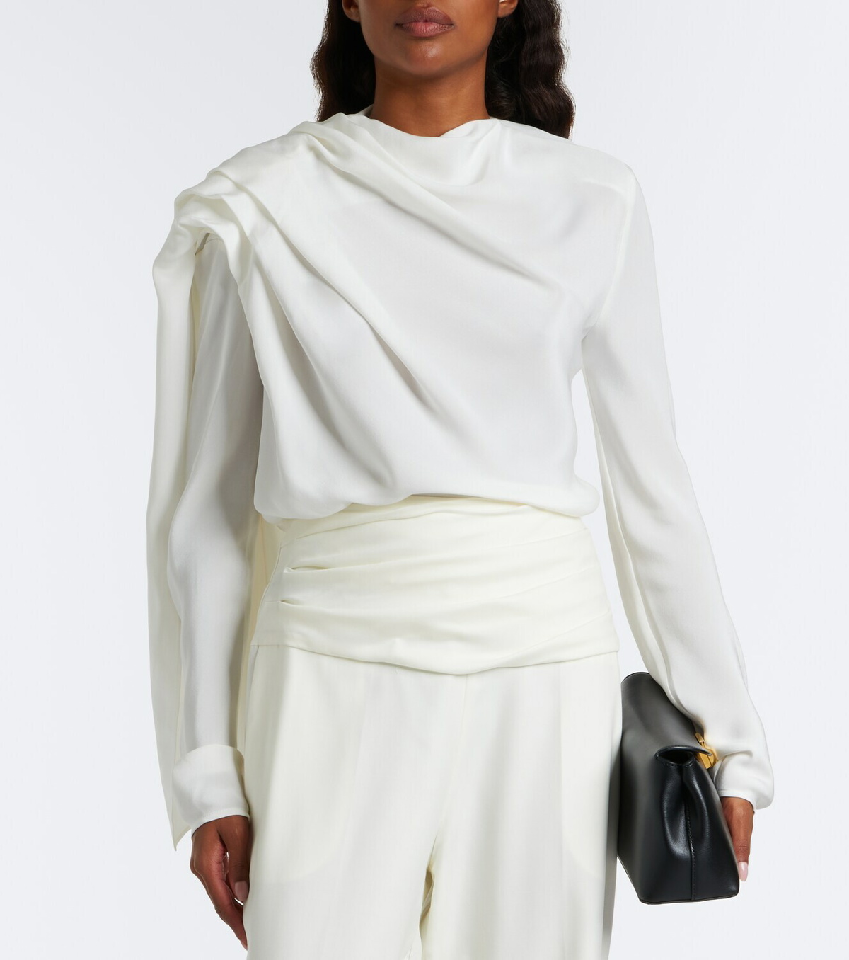 Tove Maevi draped caped silk top