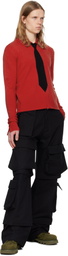 SPENCER BADU Red Knitted Uniform Polo