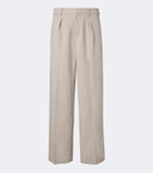JW Anderson Linen-blend wide-leg pants