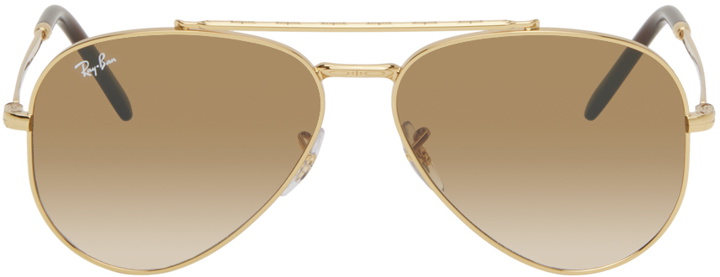 Photo: Ray-Ban Gold New Aviator Sunglasses