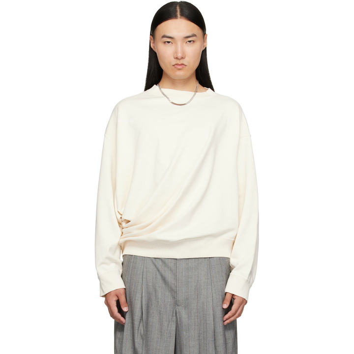 Photo: Hed Mayner Off-White Asymmetric Sweatshirt