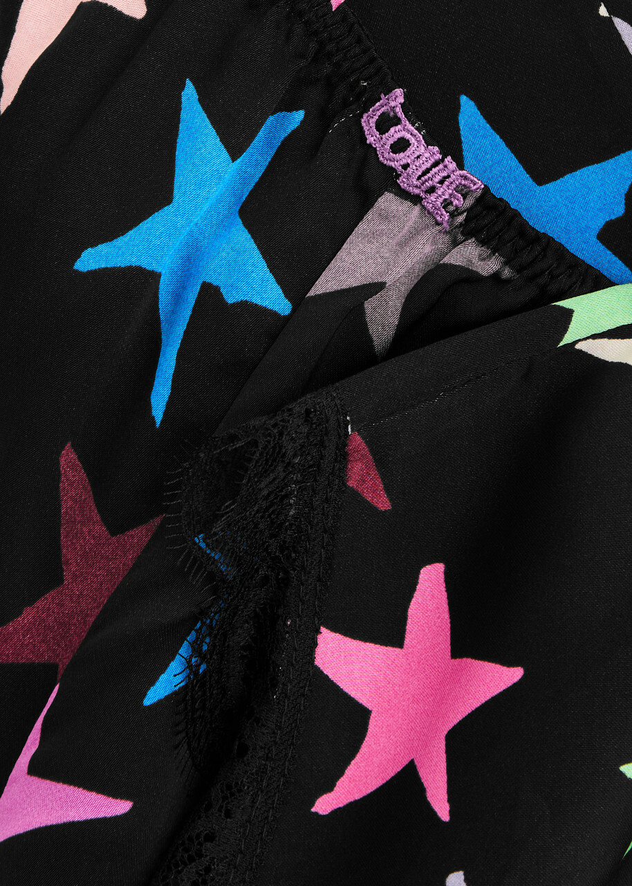 Love Stories Apollo Star-print Satin Pyjama Shorts Multicoloured