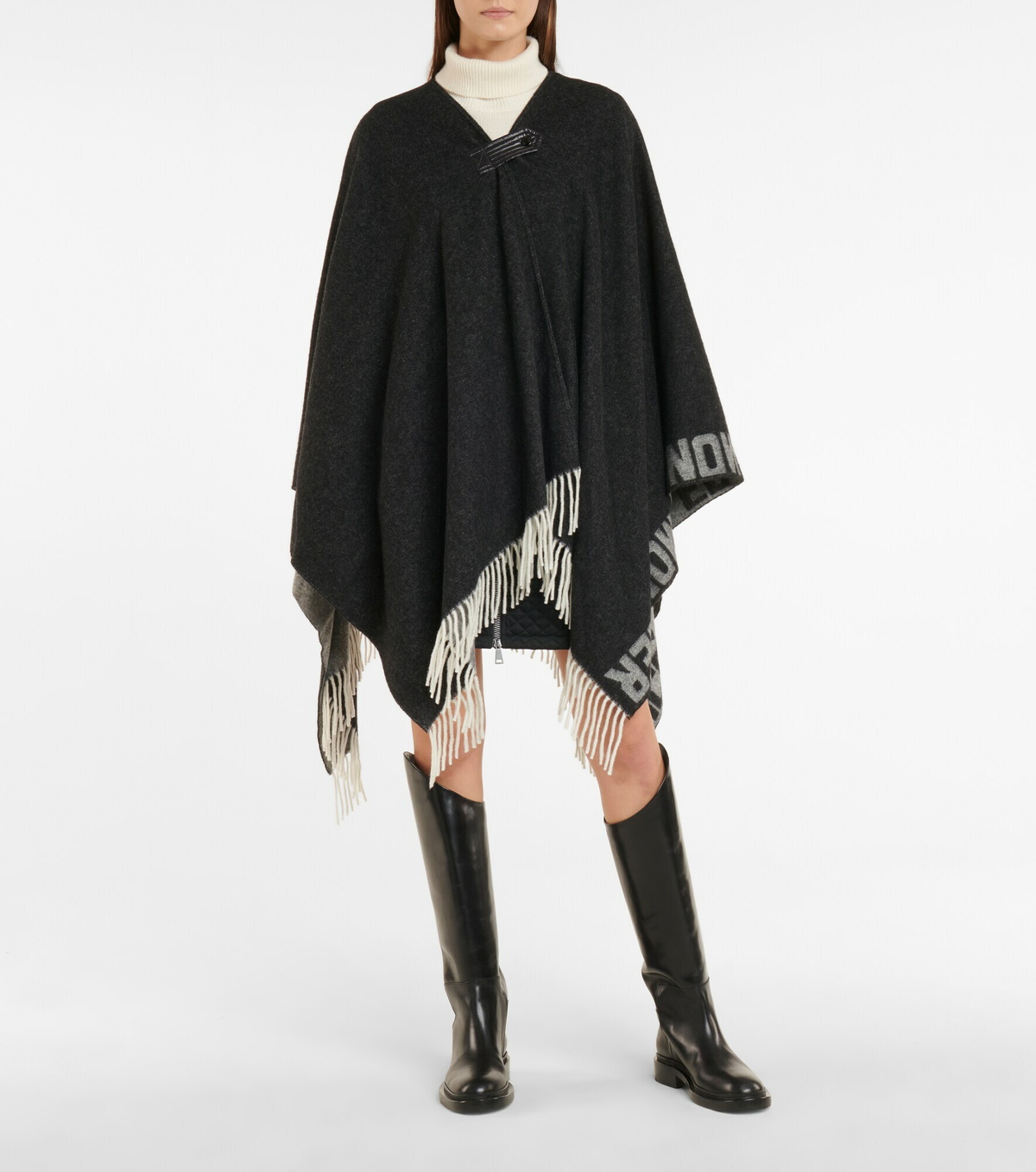 Moncler - Wool-blend blanket cape